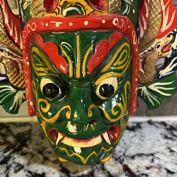 Vintage hand carved and painted Chinese Mask. - Picture 3 of 7